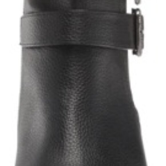 Kenneth Cole Reaction Salt Biker Jewel Women's 6 M Black Buckle Chelsea Booties - Picture 2 of 5